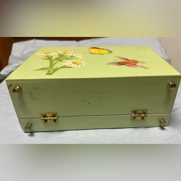 1960’s Wooden Box Purse hand painted - Picture 2 of 7